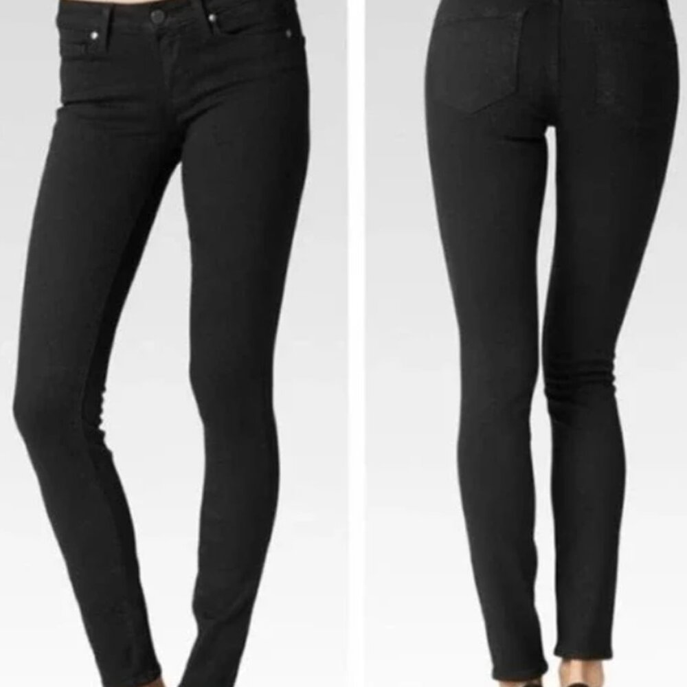 PAIGE Transcend - Verdugo Ultra Skinny Jeans (Black Shadow) - Size 30 / 8 /10